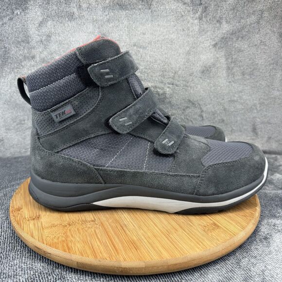 L.L.Bean Boots Mens Size 11 Gray Hook-and-Loop Strap Insulated PrimaLoft Winter - Picture 1 of 10